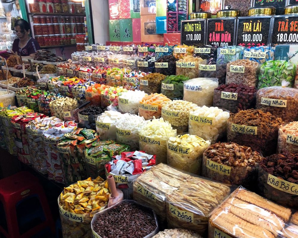 Tea-leaf-selling-area-at-An-Dong-market