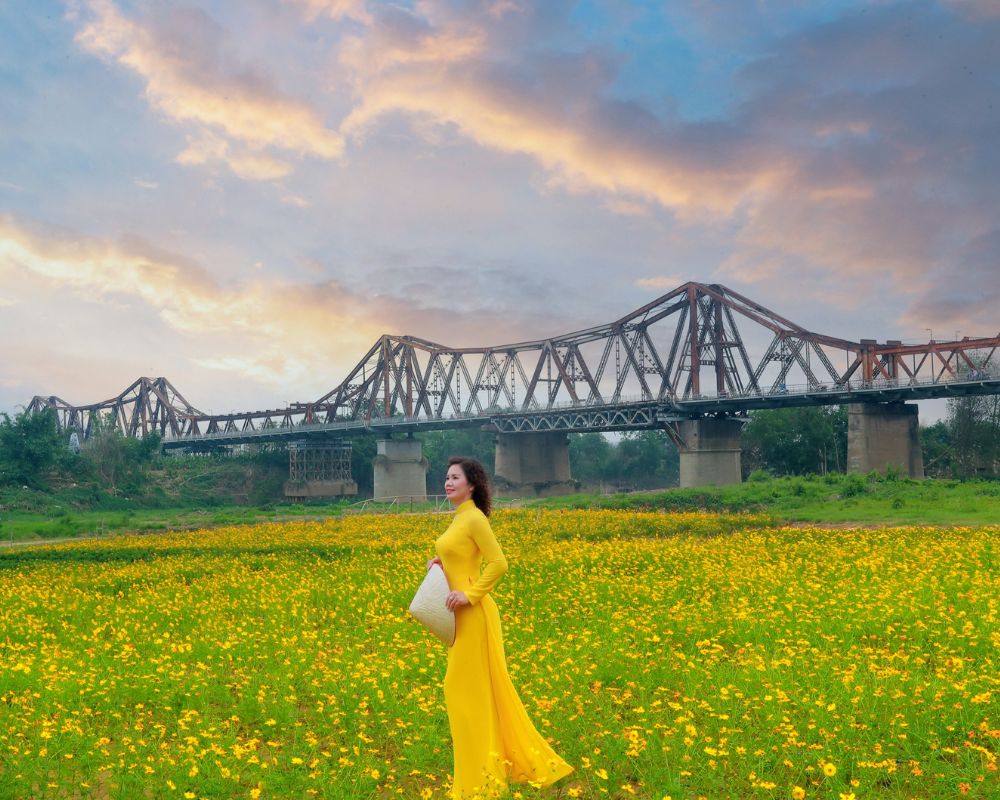 Visit-the-flower-garden-under-the-Long-Bien-bridge